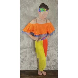 Custom Dance costume Girls SZ 9-11 Large Solo Jazz Salsa Ballroom